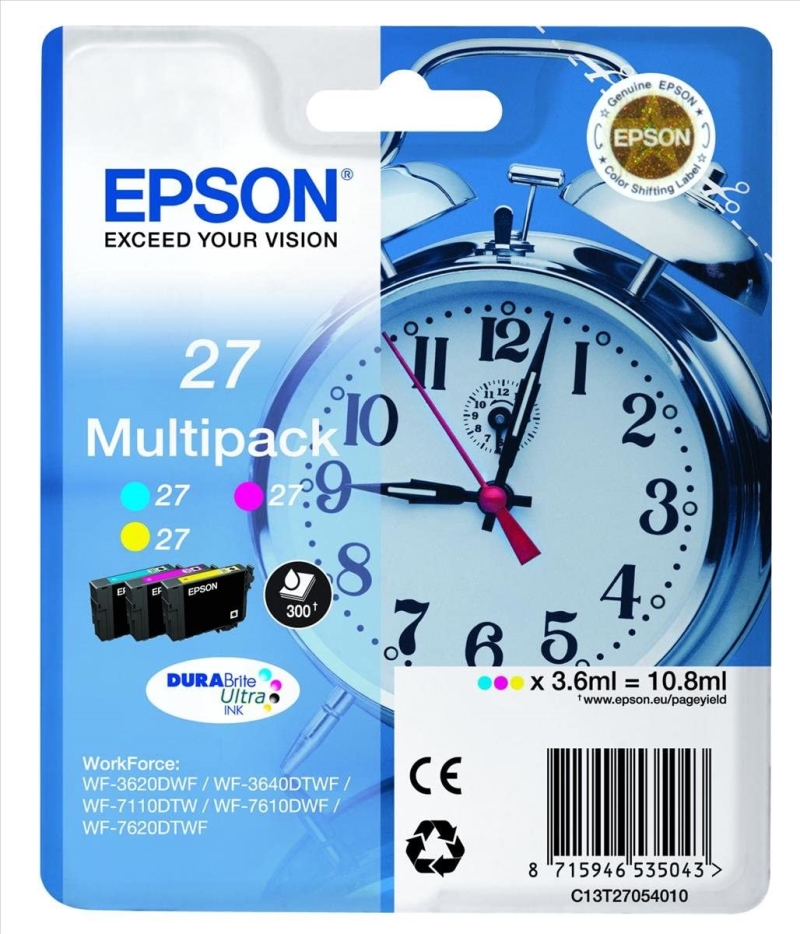 EPSON Cartuccia originale Epson T2705 sveglia tricromia